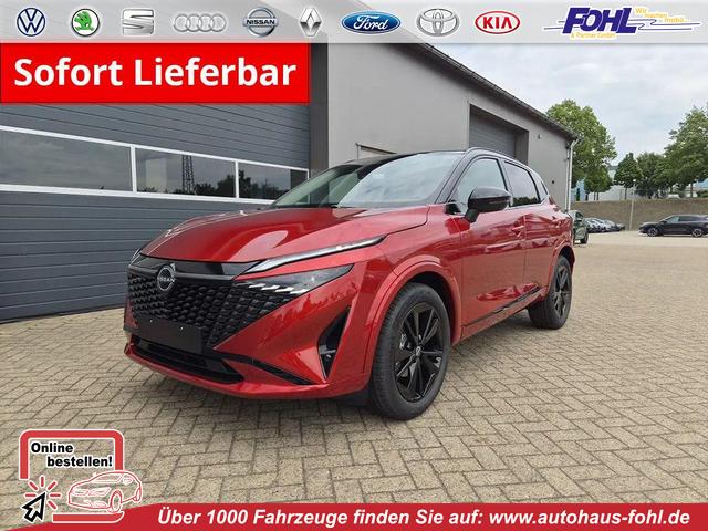 Nissan Qashqai - 1.3 DIG-T MHEV 158 PS X-Tronic N-Design PanoDach Teil-Leder Klimaautomatik Sitzheizung Lenkradheizung Navi ACC PDC v+h 360&deg;Kamera DAB Bluetooth Touchscreen Apple CarPlay Android Auto 19"Zoll