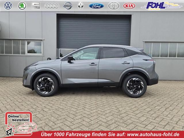 Nissan Qashqai - 1.3 DIG-T MHEV 158 PS X-Tronic N-Connecta Teil-Leder PanoGlasdach Klimaautomatik Sitzheizung Lenkradheizung Navi ACC PDC v+h 360&deg;Kamera DAB Bluetooth Touchscreen Apple CarPlay Android Auto 18"LM