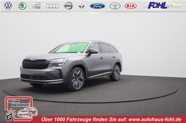 Skoda Kodiaq - Sportline 1.5 TSI 204PS PHEV DSG Sitzheizung v+h Frontscheibe beheizb. 20"LM schwenkb. AHK elektr. PanoDach Alcantara PDC R&uuml;ckf.Kamera Klimaautomatik Lenkradheizung Navi Apple CarPlay Android Auto 2xKeyless vollelektr. Reichweite 116KM