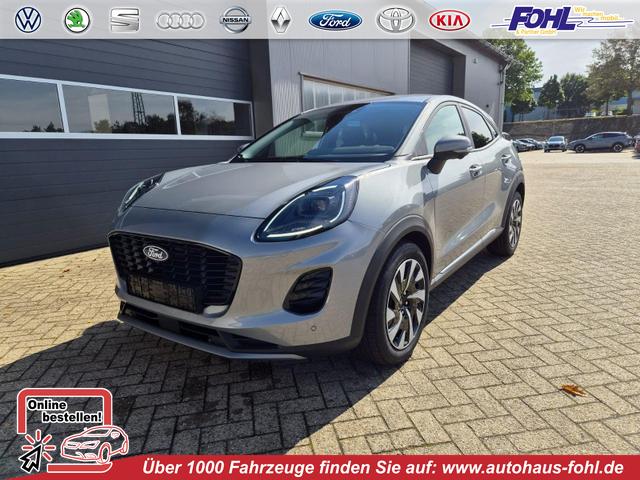 Ford Puma - Titanium 1.0 EcoBoost Hybrid 125PS Automatik abnehm. AHK ACC 4xKamera Klimaautomatik Sitzheizung Lenkradheizung Frontscheibe beheizb. LED-Scheinwerfer SYNC4 Bluetooth Apple CarPlay Android Auto PDC v+h