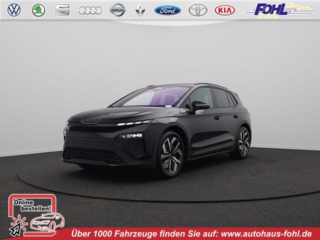Skoda Elroq - 85 Sportline 286PS Automatik schwenkb. AHK Teil-Leder Klimaautomatik Sitzheizung v+h Lenkradheizung Frontscheibe beheizb. ACC R&uuml;ckf.Kamera PDC wireless Apple Carplay Android Auto 2xKeyless 20-LM vollelektr. Reichweite 561Km