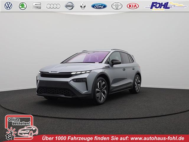 Skoda Elroq - 85 Sportline 286PS Automatik schwenkb. AHK Teil-Leder Klimaautomatik Sitzheizung v+h Lenkradheizung Frontscheibe beheizb. ACC R&uuml;ckf.Kamera PDC wireless Apple Carplay Android Auto 2xKeyless 20-LM vollelektr. Reichweite 561Km