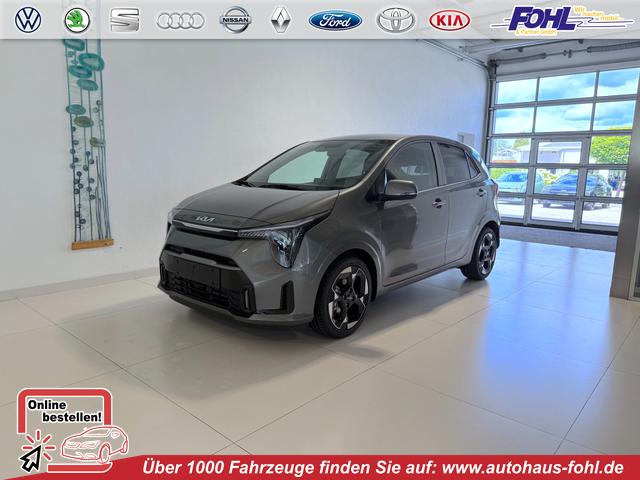 Kia Picanto - Gold 1,0 GDI AMT5 Automatik 50 kW (68 PS) Klimaautomatik, Sitzheizung, Lenkradheizung, Navigationssystem, Radio, DAB, Android Auto, Apple CarPlay, Lichtsensor, Einparkhilfe hinten, R&uuml;ckfahrkamera, Kabelloses Laden von Smartphones, Keyless Go, 16 Zoll