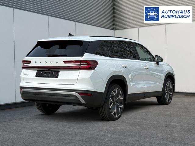 Skoda / Kodiaq / Wei&szlig; / / / LEDER+AHK+PANO+MATRIX+360 KAM+eHK+20 LM, Beispielbilder, ggf. teilweise mit Sonderausstattung