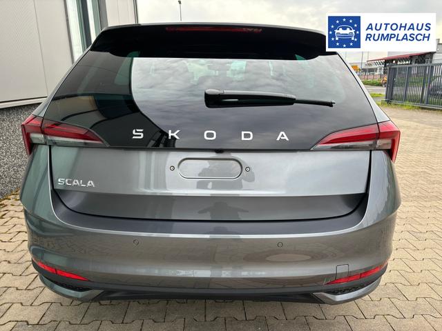 Skoda Scala Extra Plus 1.0 TSI 95PS, 5 Jahre Garantie, 16" Alu, Kessy, Alarm, Parksensoren vo/hi, Kamera, Sitzheizung, Climatronic, Tempomat, SunSet, Radio 8" + Smartlink, M-Lederlenkrad beheizt, Verlängerte Heckscheibe, LED-Scheinwerfer, NSW 