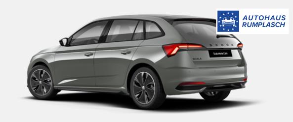 Skoda Scala Monte Carlo 1.0 TSI 115PS, Panoramadach, 17"Alu, Climatronic, MATRIX-LED, Kessy, Verlängerte Heckscheibe, SunSet, Parksensoren vorn/hinten, Rückfahrkamera, Tempomat, Winter-Paket, Sport-M-Lederlenkrad beheizt, Virtual Cockpit, Radio 8", SmartLink 