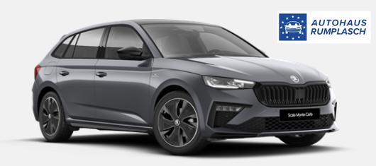 Skoda Scala Monte Carlo 1.0 TSI 115PS, Panoramadach, 17"Alu, Climatronic, MATRIX-LED, Kessy, Verlängerte Heckscheibe, SunSet, Parksensoren vorn/hinten, Rückfahrkamera, Tempomat, Winter-Paket, Sport-M-Lederlenkrad beheizt, Virtual Cockpit, Radio 8", SmartLink 
