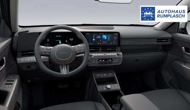 Hyundai KONA Smart 1.6 T-GDI 170PS 7DCT (AUTOMATIK) 4x2, 5J. Garantie, 17" Alu, NAVI 12,3", Winterpaket, 2-Zonen-Climatronic, Parksensoren vorn/hinten, Rückfahrkamera, BI-LED-Scheinwerfer, Key, Alarm, ACC Tempomat, Lederlenkrad 