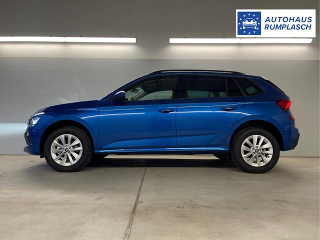 Skoda / KAMIQ / Blau / / / 115PS DSG Matrix+AHK+Kamera+PDC vor+hi+Kessy+Sitzheizung+GVL