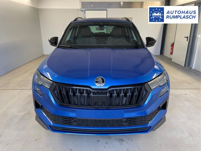 Skoda / Karoq / Blau / / / TDI 4x4 AHK+360&deg;+Alu19+Navi+Matrix+Winter-Paket