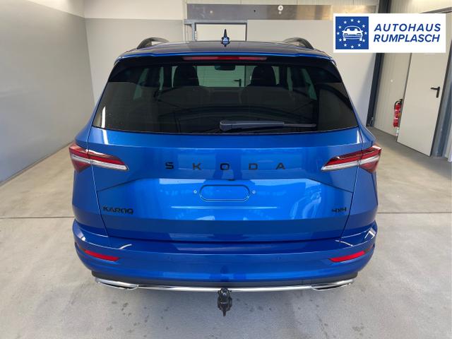 Skoda / Karoq / Blau / / / TDI 4x4 AHK+360&deg;+Alu19+Navi+Matrix+Winter-Paket