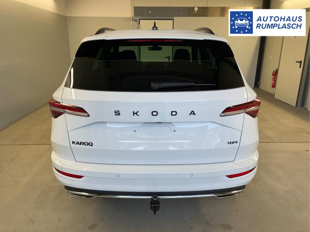 Skoda / Karoq / Wei&szlig; / / / TSI 4x4 360&deg;+19 Zoll+Navi+AHK+360&deg;+ACC+Frontscheibe beheizbar+Travel Assist