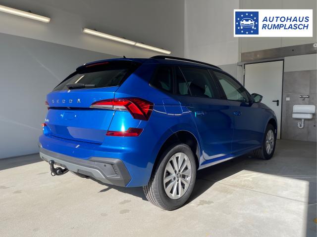 Skoda / KAMIQ / Blau / / / 115PS DSG Matrix+AHK+Kamera+PDC vor+hi+Kessy+Sitzheizung+GVL