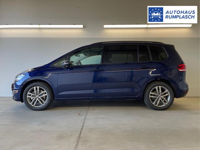 Volkswagen / Touran / Blau / / / 150PS 7Si+IQ.Light+TrailerAss+Cam+Navi+Kamera+Alarm+Kessy+App-Connect