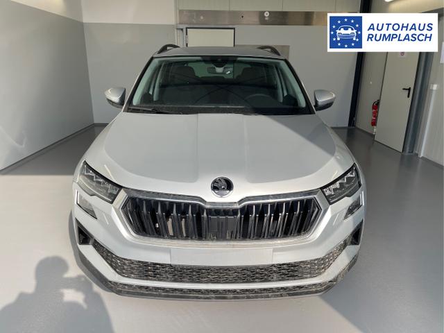 Skoda / Karoq / Silber / / / 150PS DSG AHK+Kamera+ACC+Kessy+Kamera+ParkPilot vo+hi+App