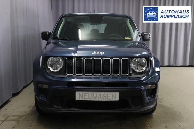 Jeep Renegade 1.5 T4 DCT7 e-Hybrid Longitude 1469 96 kW435 Blue Shade 015 Stoff Schwarz "61P Blue Shade Metallic Business-Paket Longitude: Uconnect Smartouch 8.4 mit 8,4""-Touchscreen, Navigationssystem, Bluetooth, AUX-IN-und USB sowie DAB, Apple CarPlay&Android Auto und LIVE Services, Fahrersitz mit elektr. Lordosenstütze 2-fach verstellbar"