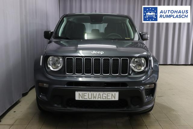 Jeep Renegade 1.5 T4 DCT7 e-Hybrid Longitude 1469 96 kW679 Graphite Grau 015 Stoff Schwarz "5DT Graphite Grau Business-Paket Longitude: Uconnect Smartouch 8.4 mit 8,4""-Touchscreen, Navigationssystem, Bluetooth, AUX-IN-und USB sowie DAB, Apple CarPlay&Android Auto und LIVE Services, Fahrersitz mit elektr. Lordosenstütze 2-fach verstellbar"
