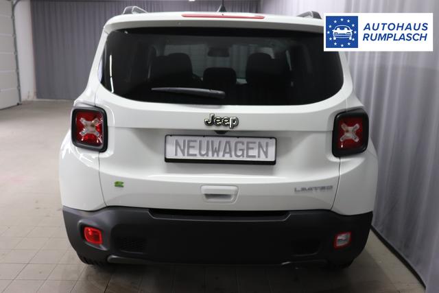 Jeep Renegade 1.5 T4 DCT7 e-Hybrid Limited 1469 96 kW296 Alpine White 020 Stoff Schwarz "7KS Winter-Paket 070 Seitenscheiben hinten und Heckscheibe verdunkelt 5CA Alpine White"