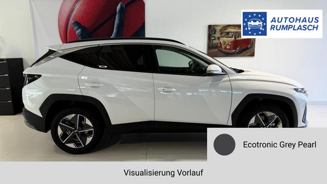 Hyundai TUCSON GO 1.6 T-GDI 48V 2WD DCT 117 kW (160 PS) Lenkradheizung, Sitzheizung, 2-Zonen-Klimaautomatik, Navigationssystem, Android Auto, Apple CarPlay, Induktive Ladestation, Radio, DAB, Smart-Key, Privacy Glass, Rückfahrkamera, 18 Zoll Leichtmetallfelgen, uvm. 