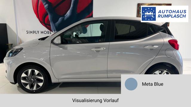 i10 GO Plus Meta Blue Vorlauf, Beispielbilder, ggf. teilweise mit Sonderausstattung