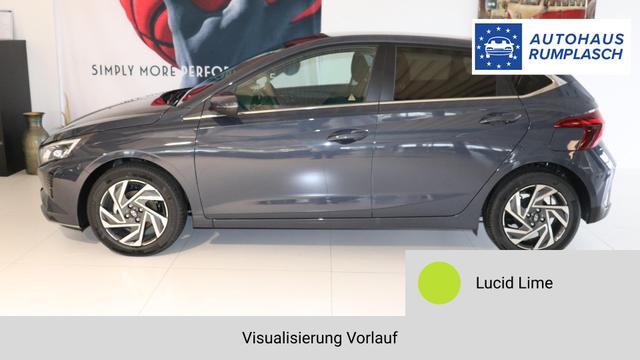 i20 GO Plus Lucid Lime Vorlauf, Beispielbilder, ggf. teilweise mit Sonderausstattung