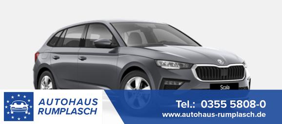 Skoda Scala - Classic 1.0 TSI 95PS, 16" Alufelgen, Sitzheizung, Parksensoren vorne & hinten, Rückfahrkamera, Tempomat, Klimaanlage, Radio 8" + Wireless Smartlink, Multifunktions-Lederlenkrad, Nebelscheinwerfer