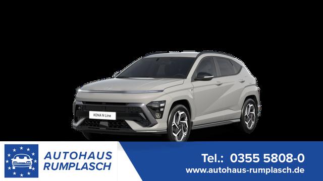 Hyundai KONA - N Line 1.6 T-GDI 170PS 7DCT (AUTOMATIK) 4x2, TECHNOLOGIE-PAKET, 5J. Garantie, 18" Alu, NAVI 12,3", Winterpaket, 2-Zonen-Climatronic, Parksensoren vorn/hinten, Rückfahrkamera, BI-LED-Scheinwerfer, Smart Key, Alarm, ACC Tempomat, Lederlenkrad