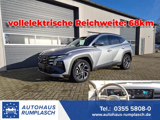 Hyundai TUCSON - 1.6 T-GDI 252PS Automatik PHEV Prime FACELIFT MY2025 Voll-Leder elektr. Heckklappe Sitzheizung v+h Lenkradheizung ACC Klimaautomatik HUD Navi Krell-Sound 12,3"-Touchscreen DAB+ wireless Apple CarPlay + Android Auto PDC 4xKamera 2xKeyless 19-LM