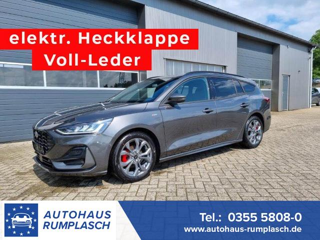 Ford Focus Turnier - 1.0 125PS ST-Line X Voll-Leder elektr. Heckklappe Winterpaket Rückf.Kamera ACC Klimaautomatik Sitzheizung Lenkradheizung Frontscheibe beheizb. Ford-Navi SYNC 4 B+O Sound DAB+ Bluetooth Apple Carplay Android Auto PDC v+h 2xKeyless 17-LM