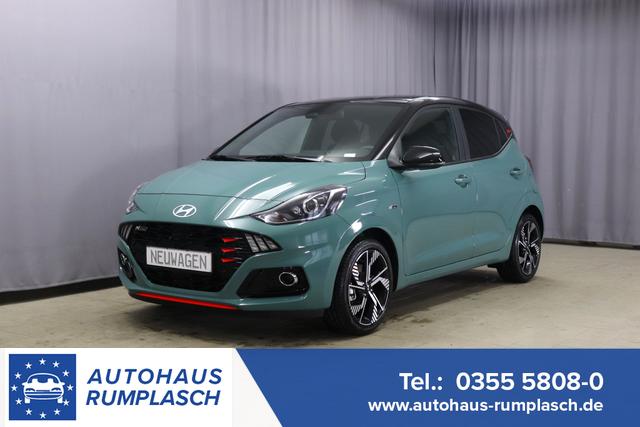 Hyundai i10 - N-Line 1.0 T-GDi MT 74kW, 5 Jahre Herstellergarantie, Winter-Paket, Navigations-Paket, AppleCarPlay&Android Auto, Rückfahrkamera, Tempomat, Nebelscheinwerfer, 16 Zoll Leichtmetallfelgen, uvm.