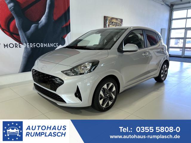 Hyundai i10 - GO+ 1.0 MT 46 kW (63 PS) 5 Jahre Herstellergarantie, Klimaautomatik, Navigationssystem, Apple CarPlay & Android Auto, Sitzheizung, Lenkradheizung, Einparkhilfe hinten, Rückfahrkamera, Privacy Glass, 15" Leichtmetallfelgen, uvm.