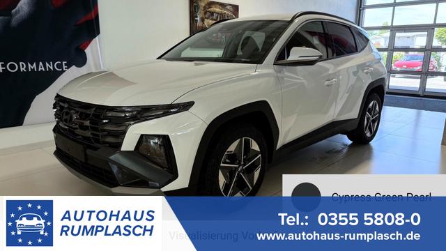 Hyundai TUCSON - GO 1.6 T-GDI 48V 2WD DCT 117 kW (160 PS) Lenkradheizung, Sitzheizung, 2-Zonen-Klimaautomatik, Navigationssystem, Android Auto, Apple CarPlay, Induktive Ladestation, Radio, DAB, Smart-Key, Privacy Glass, Rückfahrkamera, 18 Zoll Leichtmetallfelgen, uvm.