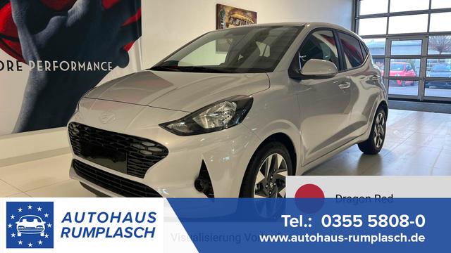 Hyundai i10 - GO+ 1.2 MT 58 kW (79 PS) Klimaautomatik, Navigationssystem, Apple CarPlay & Android Auto, Sitzheizung, Lenkradheizung, Einparkhilfe hinten, R&uuml;ckfahrkamera, Privacy Glass, 15" Leichtmetallfelgen, uvm.