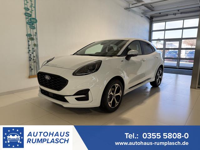 Ford Puma - ST-Line 1,0 l EcoBoost Hybrid 92 kW (125 PS) Winter-Paket, Komfort-Paket, Lenkradheizung, Sitzheizung, Klimaautomatik, Radio, DAB, Android Auto, Apple CarPlay, Bluetooth, Navigationssystem, Elektrische Heckklappe, 17 Zoll Leichtmetallfelgen, uvm.