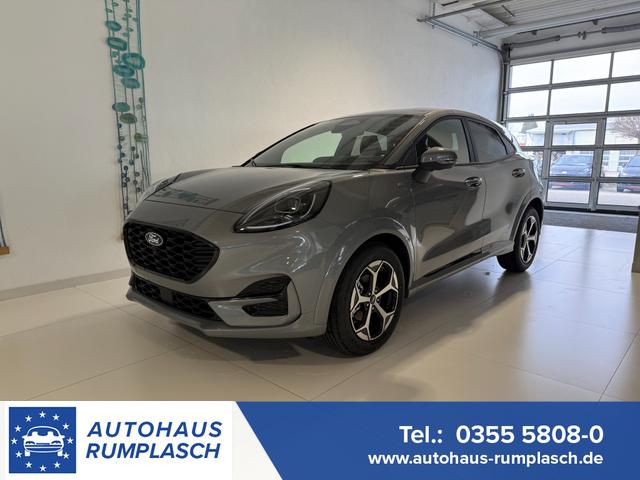 Ford Puma - ST-Line 1,0 l EcoBoost Hybrid 92 kW (125 PS) Winter-Paket, Komfort-Paket, Lenkradheizung, Sitzheizung, Klimaautomatik, Radio, DAB, Android Auto, Apple CarPlay, Bluetooth, Navigationssystem, Elektrische Heckklappe, 17 Zoll Leichtmetallfelgen, uvm.