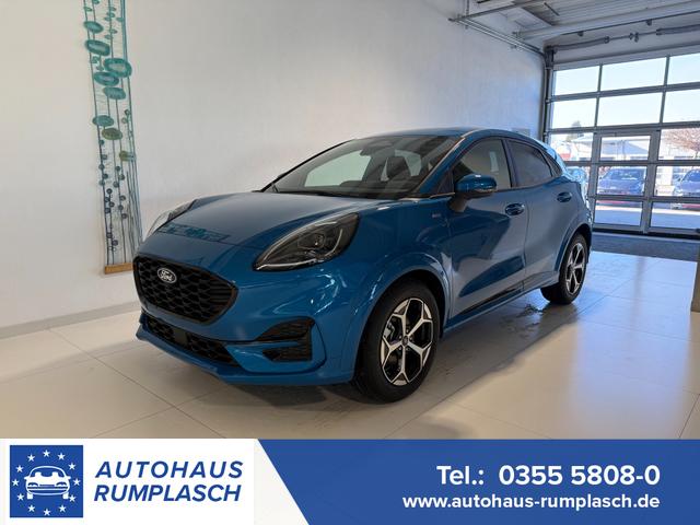 Ford Puma - ST-Line 1,0 l EcoBoost Hybrid 92 kW (125 PS) Winter-Paket, Komfort-Paket, Lenkradheizung, Sitzheizung, Klimaautomatik, Radio, DAB, Android Auto, Apple CarPlay, Bluetooth, Navigationssystem, Elektrische Heckklappe, 17 Zoll Leichtmetallfelgen, uvm.