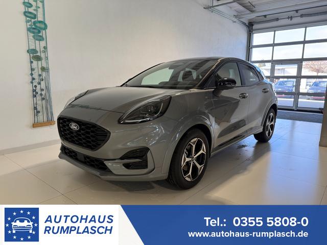Ford Puma - ST-Line 1,0 l EcoBoost Hybrid 92 kW (125 PS) Winter-Paket, Komfort-Paket, Lenkradheizung, Sitzheizung, Klimaautomatik, Radio, DAB, Android Auto, Apple CarPlay, Bluetooth, Navigationssystem, Elektrische Heckklappe, 17 Zoll Leichtmetallfelgen, uvm.