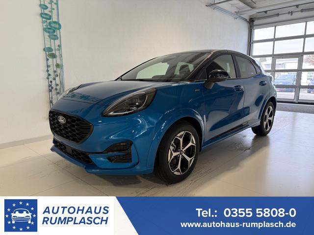 Ford Puma - ST-Line 1,0 l EcoBoost Hybrid 92 kW (125 PS) Winter-Paket, Komfort-Paket, Lenkradheizung, Sitzheizung, Klimaautomatik, Radio, DAB, Android Auto, Apple CarPlay, Bluetooth, Navigationssystem, Elektrische Heckklappe, 17 Zoll Leichtmetallfelgen, uvm.
