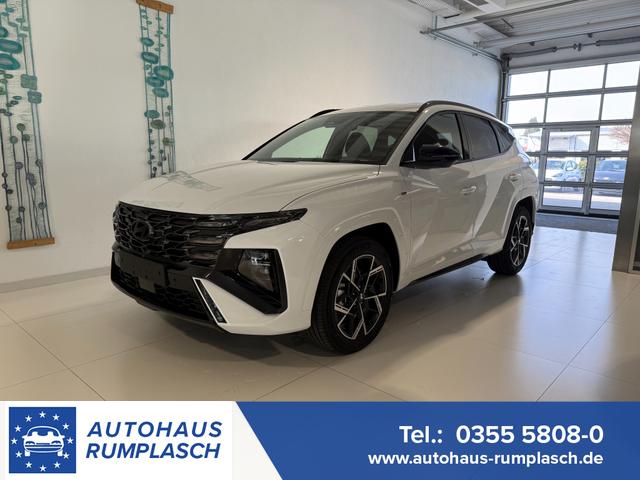 Hyundai TUCSON - N Line 1.6 T-GDI Hybrid 4WD AT 176kW / 239PS 2-Zonen-Klimaautomatik, Sitzheizung, Lenkradheizung, Navigationssystem, DAB, Android Auto, Apple CarPlay, R&uuml;ckfahrkamera, Head-up Display, Krell Sound System, 19 Zoll Leichtmetallfelgen, uvm.