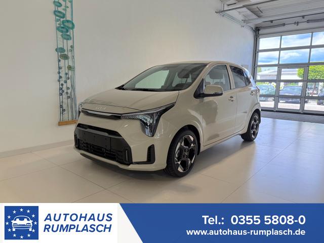 Kia Picanto - Gold 1,0 GDI M5 50 kW (68 PS) Klimaautomatik, Sitzheizung, Lenkradheizung, Navigationssystem, Radio, DAB, Android Auto, Apple CarPlay, Lichtsensor, Einparkhilfe hinten, R&uuml;ckfahrkamera, Kabelloses Laden von Smartphones, Keyless Go, 16 Zoll LM, uvm.