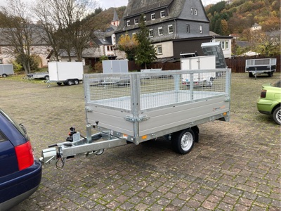 360° Außenansicht Anhänger Heckkipper      Saris K1 276 150 1500 1 - 276x150x35 cm 1.500kg  