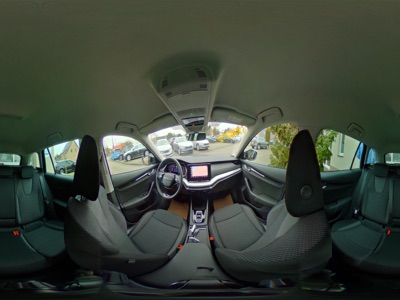 360° Innenansicht Skoda Octavia Combi      1.5 eTSI mHEV DSG7 SelectionPlus Sunset ACC el.Heckk. AZV Kamera 3ZonenAC 17ZollRotare TopAusst.  