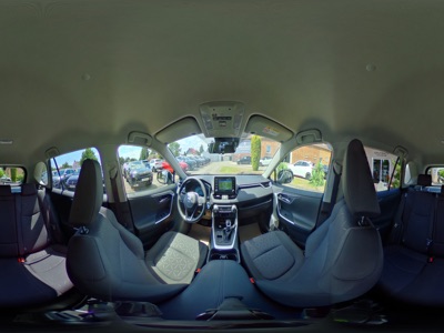 360° Innenansicht Toyota RAV4      2.5 VVT-i Hybrid, Team D 4x2 AZV Navi TechnikPaket el.Heckkl. SideAssist QuerAssist RCTA Sitzh. Garantie TopZustand  