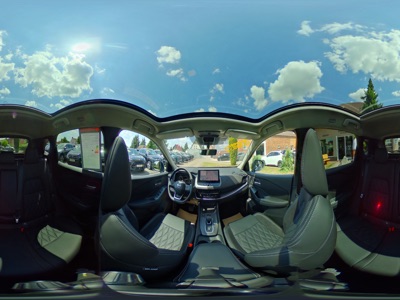 360° Innenansicht Nissan Qashqai      TEKNA+ Premium Plus 1.3 DIG-T MHEV 116kw Xtronic MY26 20-Zoll Sitzh. Lenkradh. Vollausstattung  