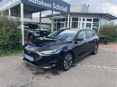 360° Außenansicht Ford Focus Turnier      Titanium X 1.0 155PS Automatik Winterpaket Rückf.Kamera ACC Klimaautomatik Sitzheizung Lenkradheizung Frontscheibe beheizb. Ford-Navi SYNC 4 B+O Sound DAB+ Bluetooth Apple Carplay Android Auto PDC v+h 2xKeyless  