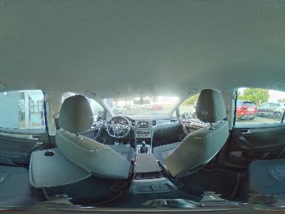 360° Innenansicht Volkswagen Golf Sportsvan      VII 2.0 TDI BMT Lounge + R-LINE SPORT PAKET! NAVIGATION DISCOVER MEDIA+KLIMAAUTOMATIK+PDC VORNE-HINTEN +PARK ASSIST+WINTER-PAKET+ALU+TEMPOMAT  