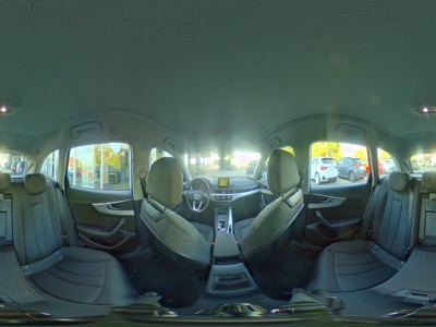 360° Innenansicht Audi A4 Avant      2.0 TDI design 7-Gang S-tronic Automatik + Anhängerkupplung schwenkbar MMI Navigation DAB PDC vorne/hinten XENON PLUS elektrische Heckklappe  