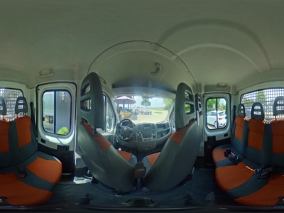 360° Innenansicht Fiat Ducato      35 2.3 L2 Multijet 7-Sitzer 4-Türig + Schutzgitter Bordwände ALU  