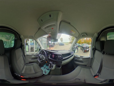 360° Innenansicht Volkswagen Transporter 6.1 Kastenwagen      T6.1 2.0 TDI 4MOTION Kasten EDITION L1H1 7-GANG DSG AUTOMATIK! ANHÄNGERKUPPLUNG + NAVIGATION LICHT & SICHT KAMERA 8x18 BLACK LED LKW ZULASSUNG !  